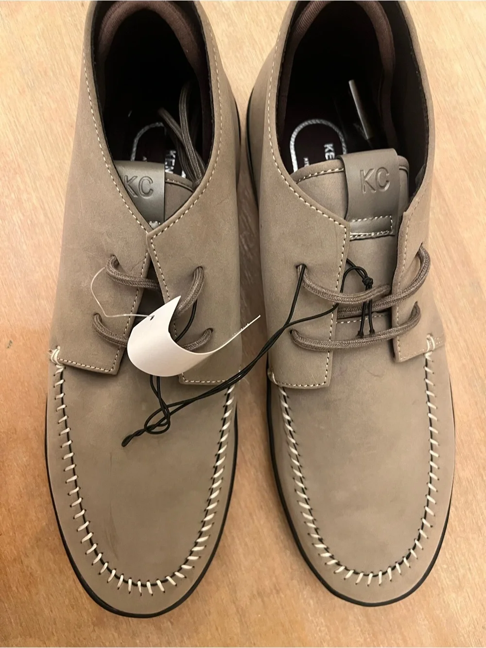 Kenneth Cole Men’s Taupe Chukka Moc Toe Boots