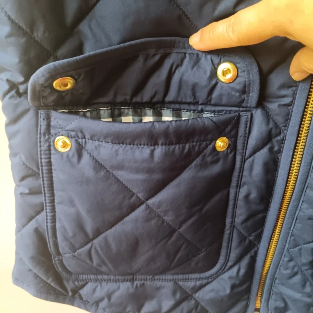 J. Crew Navy Quilted Vest
