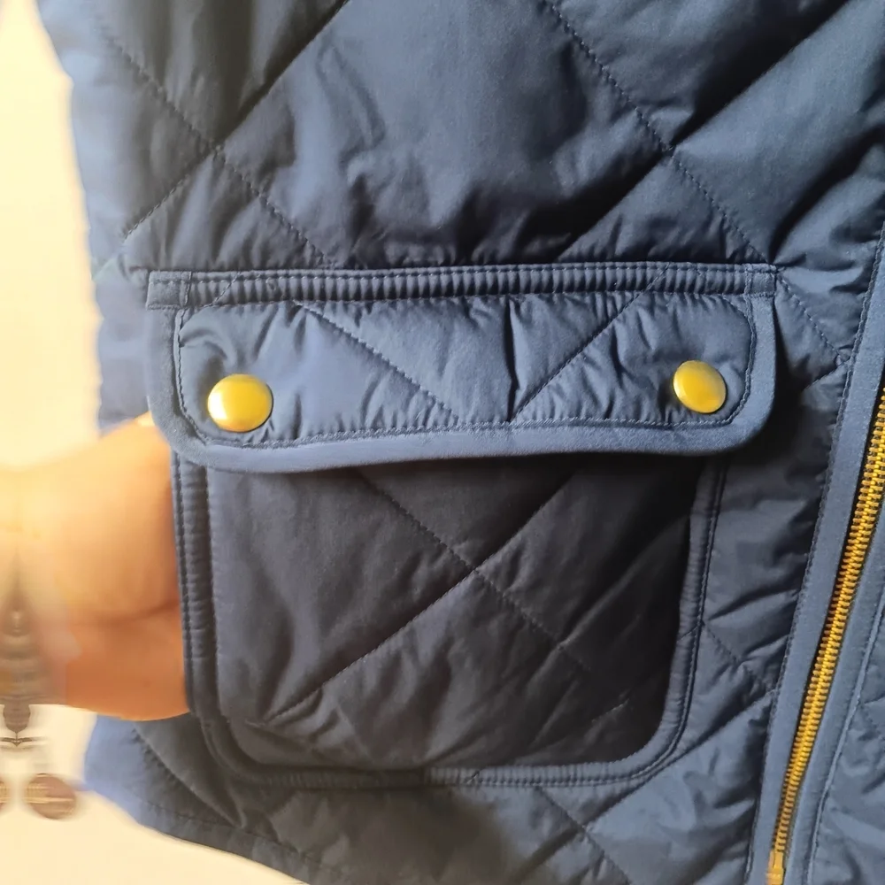J. Crew Navy Quilted Vest