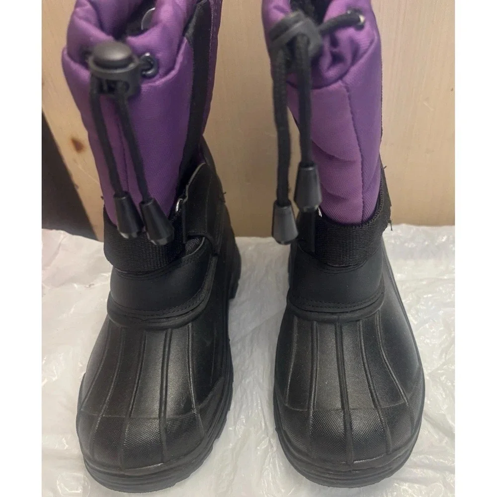 Skadoo Kids Snow Boots Black and Purple Size 4