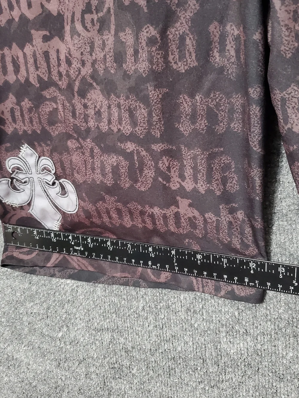 Vintage Y2K Affliction Skull Medallion Grey Black Board Shorts Mens 34 Eagle