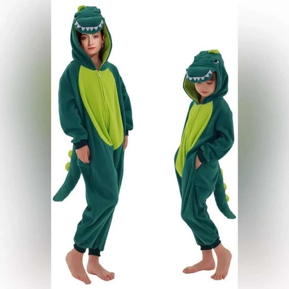 Cartoon Anime Dinosaur Onesie Romper Pajamas Sleepsuits Cosplay Costume Unisex S