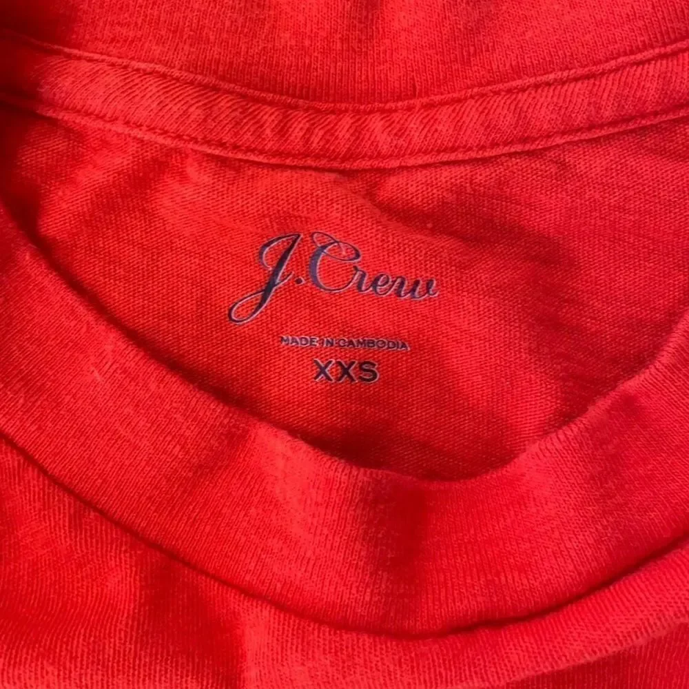 J. Crew Leopard Heart Tee Red XXS 100% Cotton