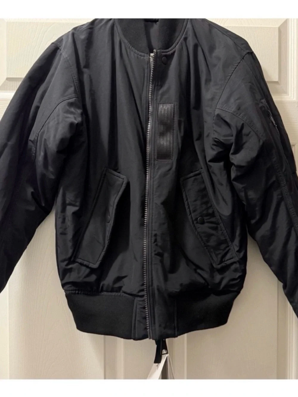 Jordan Black and Red Padded Bomber Jacket