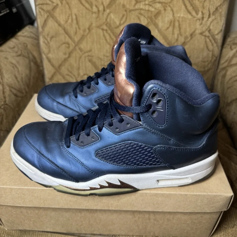 Size 11.5 - Air Jordan 5 Retro Bronze Navy White‎ (136027-416) No Box