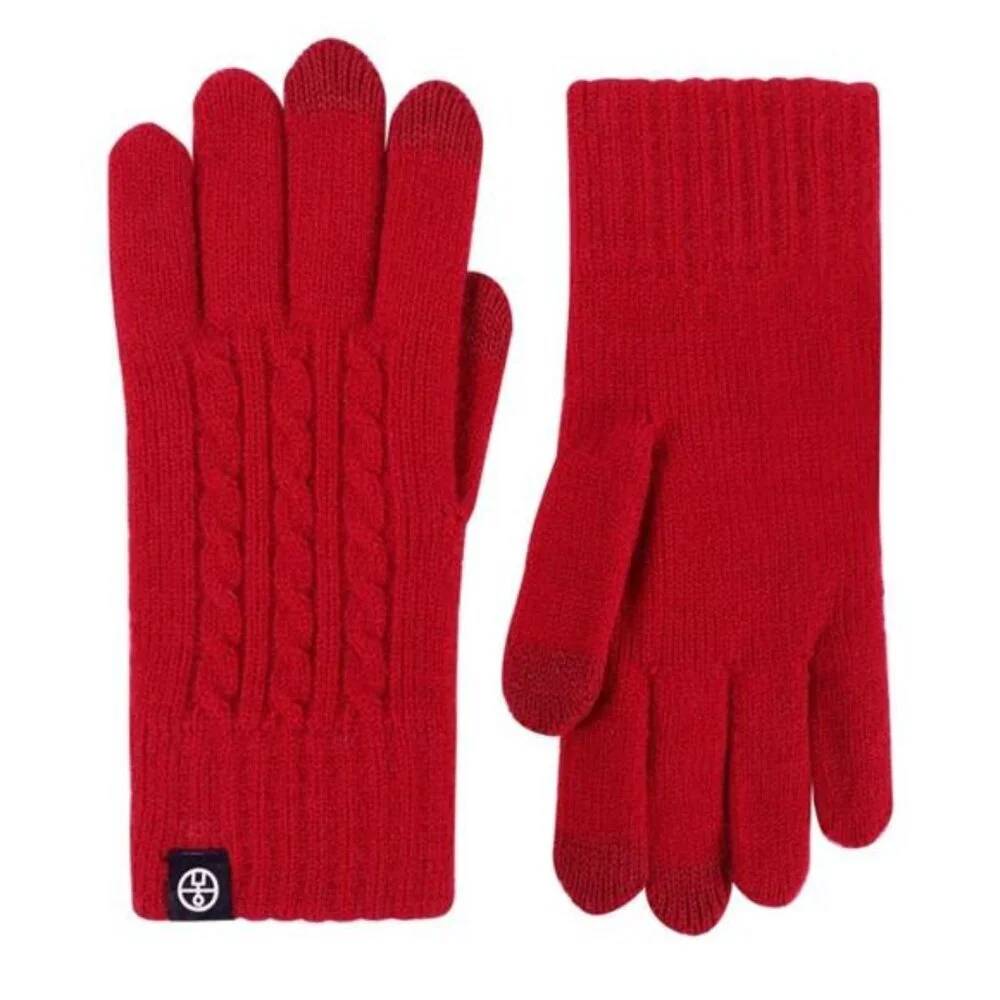 Cable Knit Touchscreen Gloves