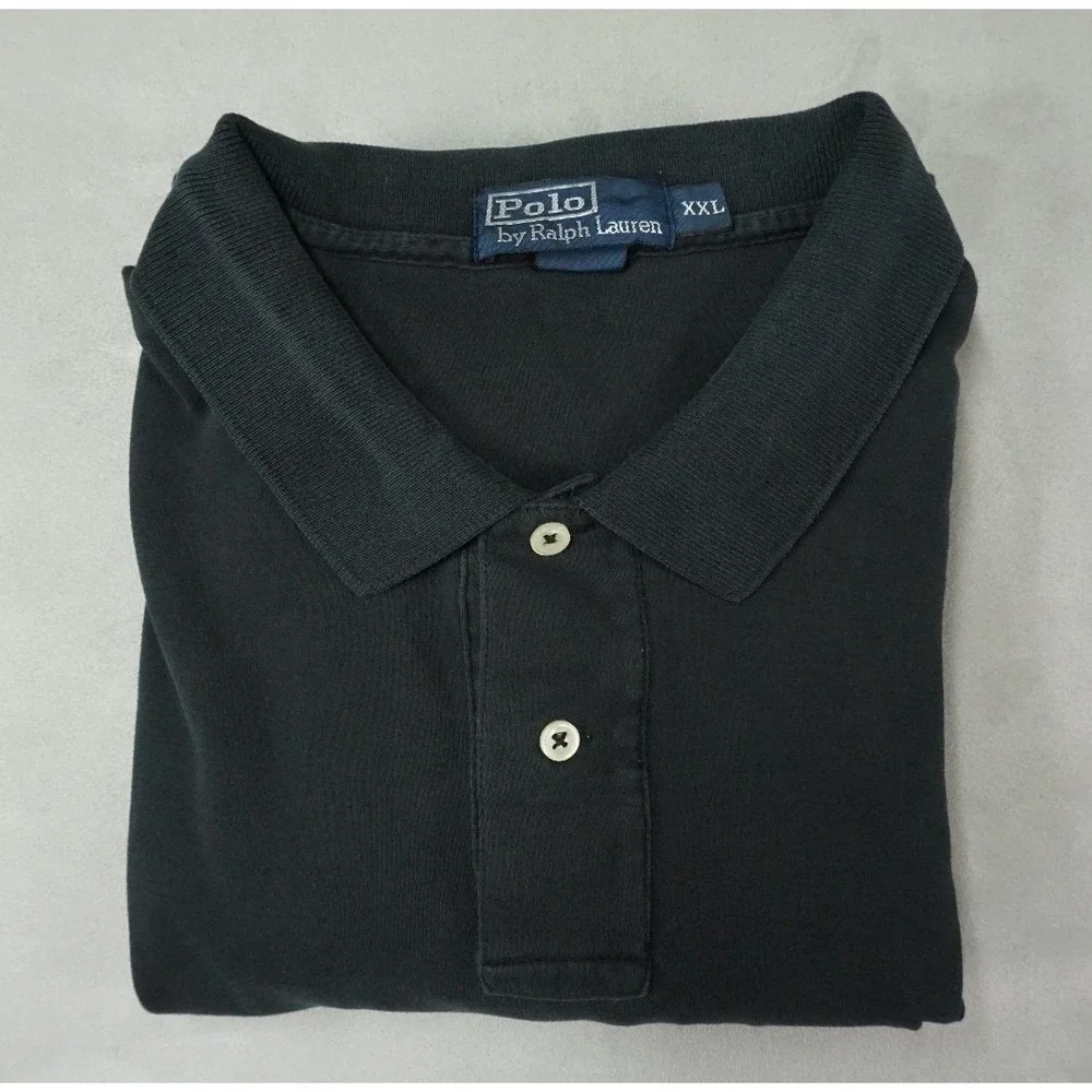 Polo Ralph Lauren Polo Shirt Mens XXL Black Classic Fit Red‎ Pony