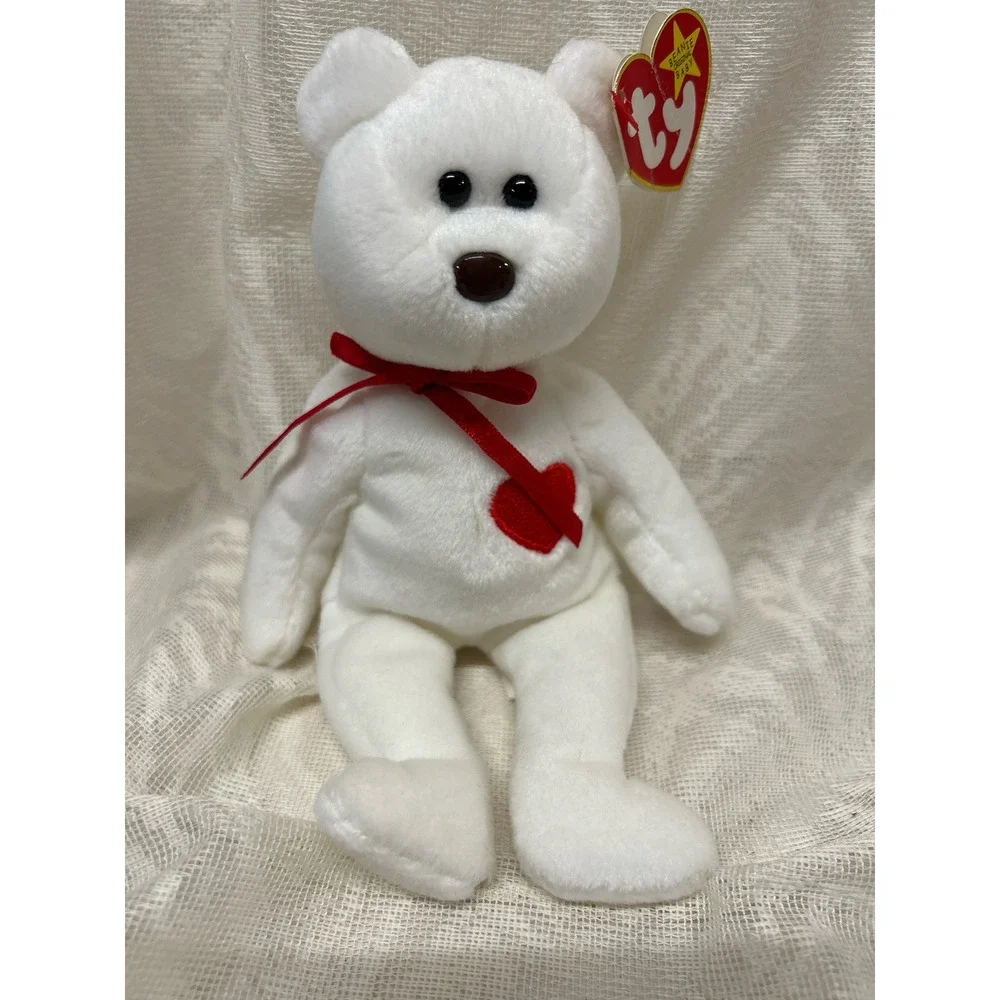 Valentino Bear, Ty Beanie Baby! Retired Valentines Gift, Toy Bear Christmas Gift
