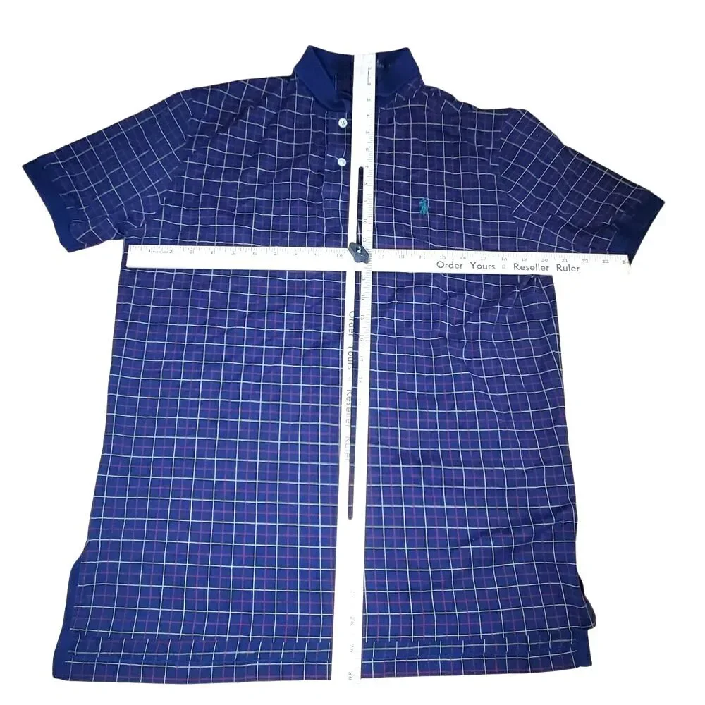 Polo Ralph Lauren Madras Plaid Oxford Large Classic‎ Golf Shirt Luxury business