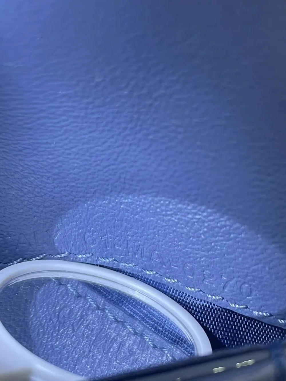 Lady Dior 5- Gusset Card Holder With Chain in Blue