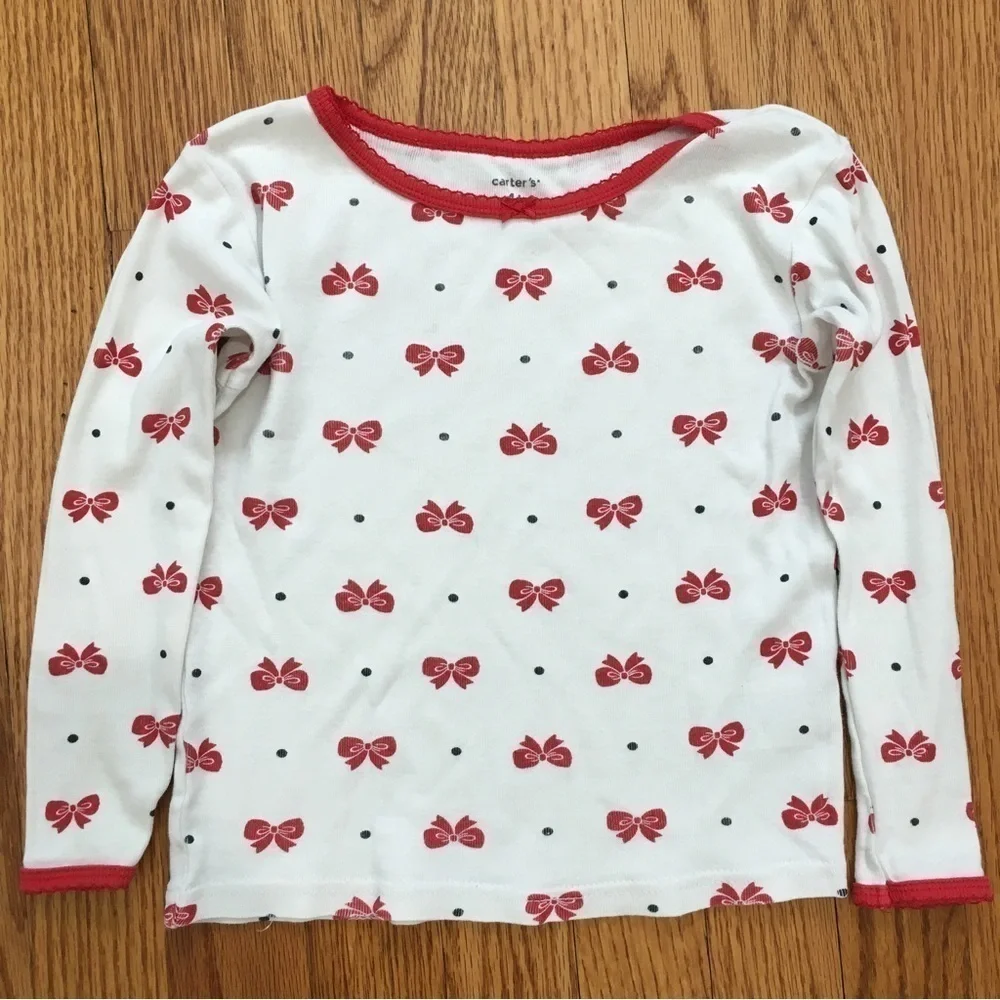 Carter's little girls cotton long sleeve sleep wear T-shirt