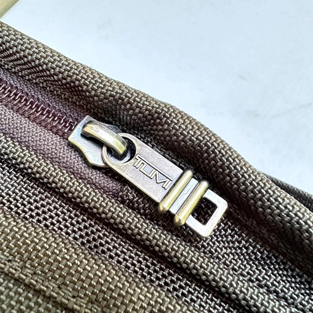 Tumi Duffel Bag Alpha Ballistic Nylon Olive Green Travel Weekender Monogrammed