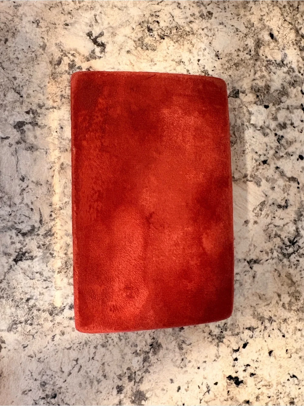 Mele Jewelry Box in Red/orange with Mustard Interior