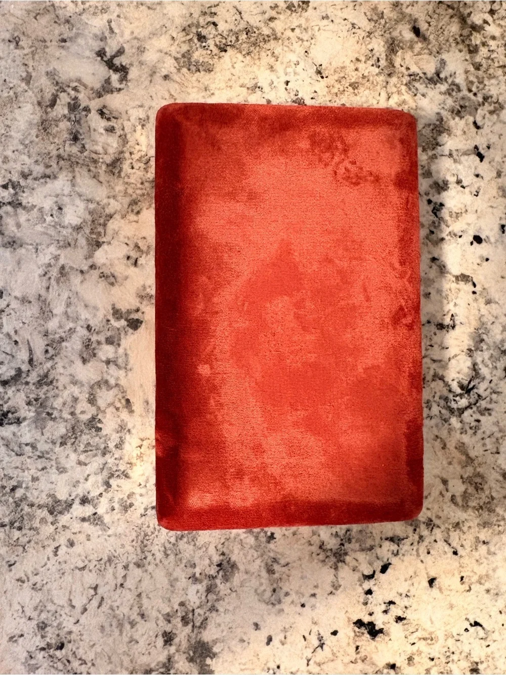 Mele Jewelry Box in Red/orange with Mustard Interior