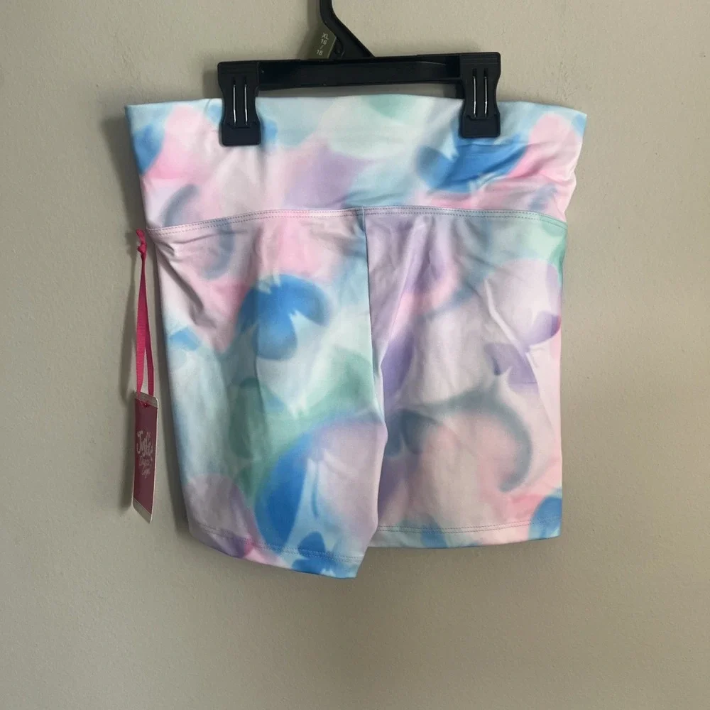 Justice Cinch Waistband Dance Shorts for Girls Butterfly Print Size XL NWT