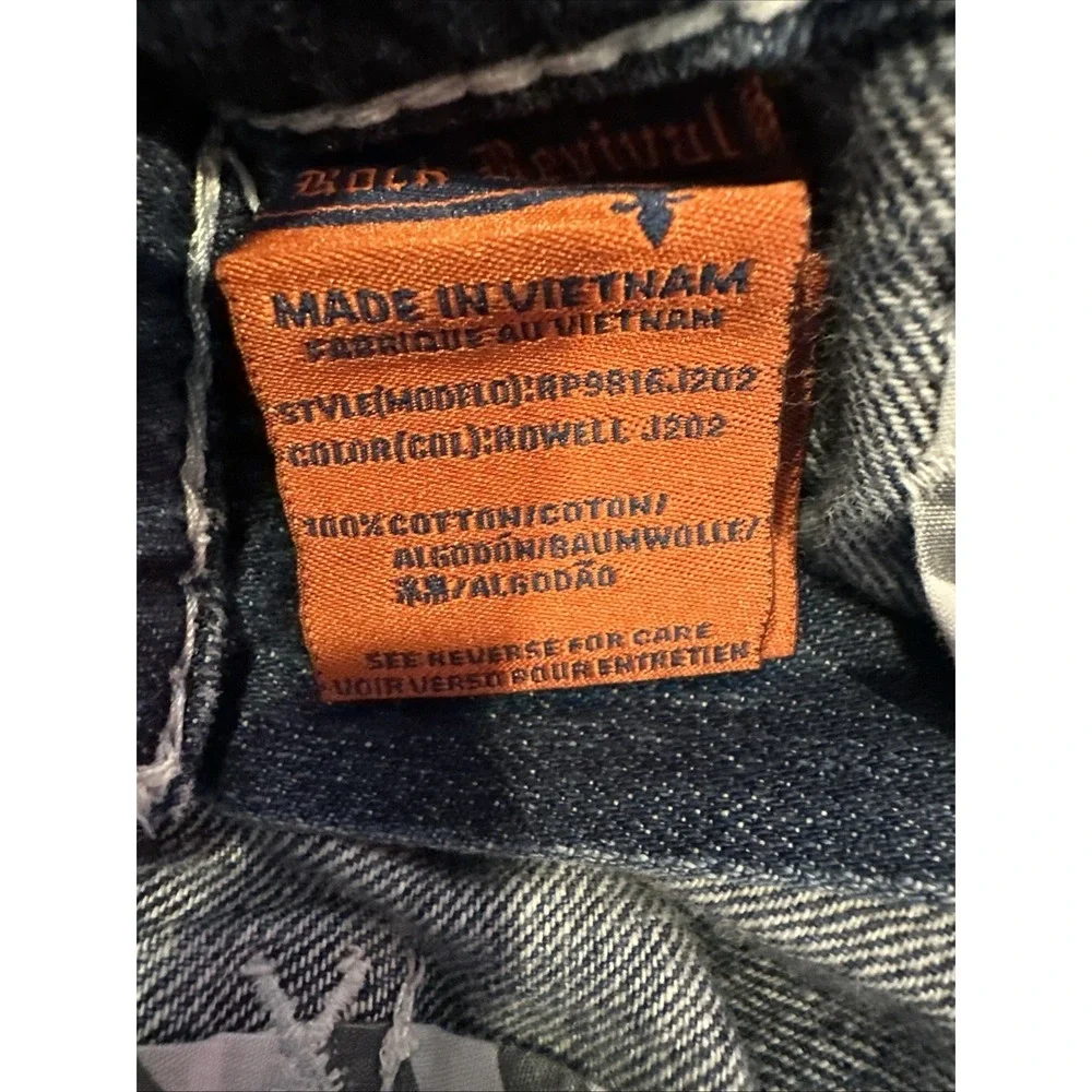 Rock Revival‎ Men's Romell Straight Jeans Size 40x33.5 38 Blue Denim Pants