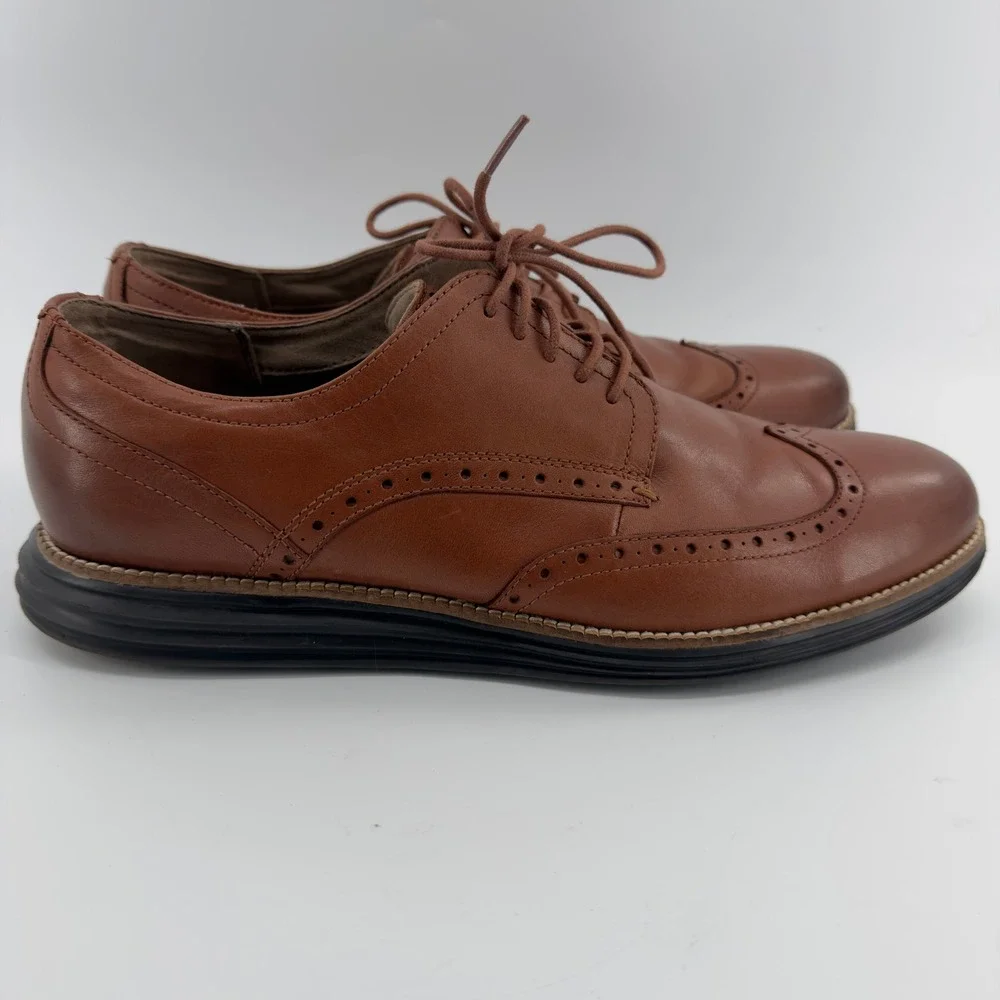 Cole Haan Original Grand Wingtip Oxford British Tan Leather Mens 13 W