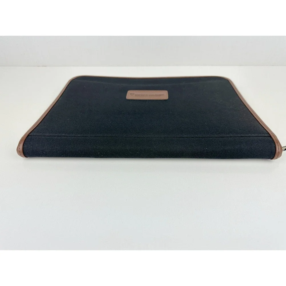 Leeds Northwestern Mutual Black Canvas Zip Around Portfolio Padfolio Organizer
