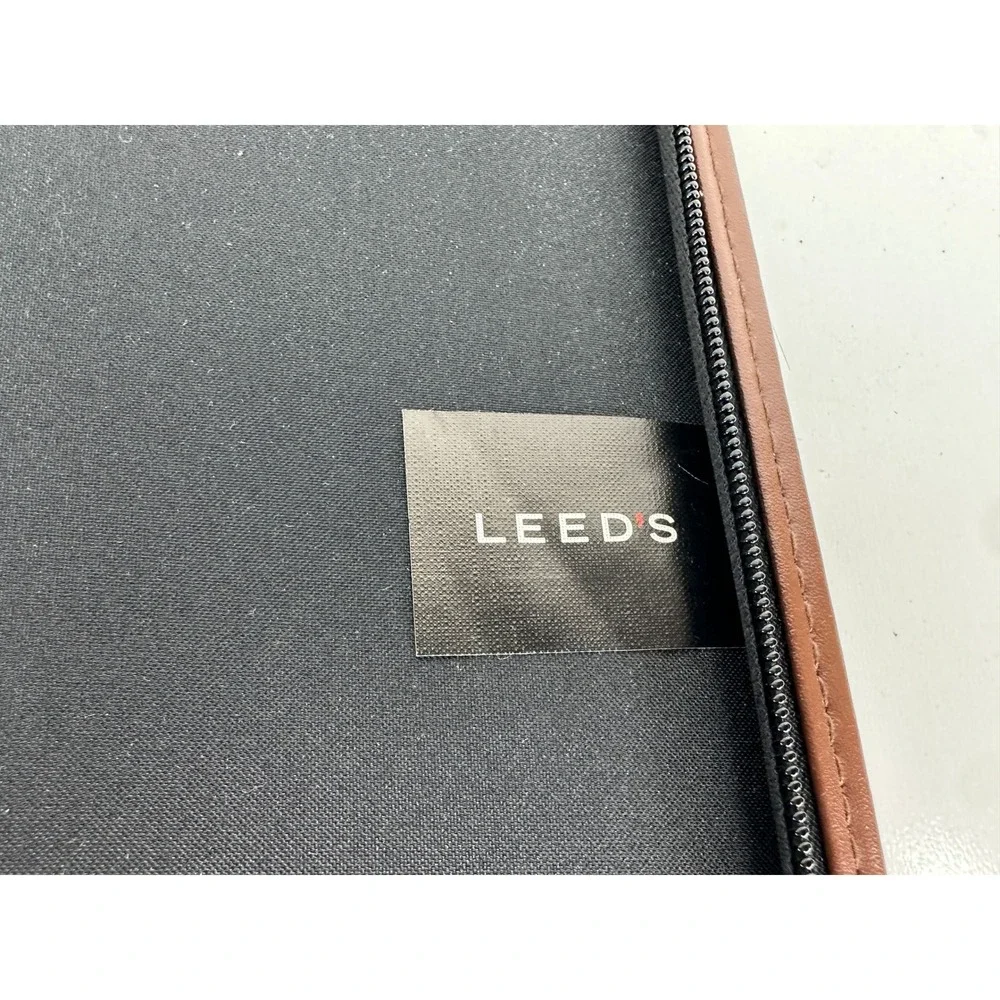Leeds Northwestern Mutual Black Canvas Zip Around Portfolio Padfolio Organizer