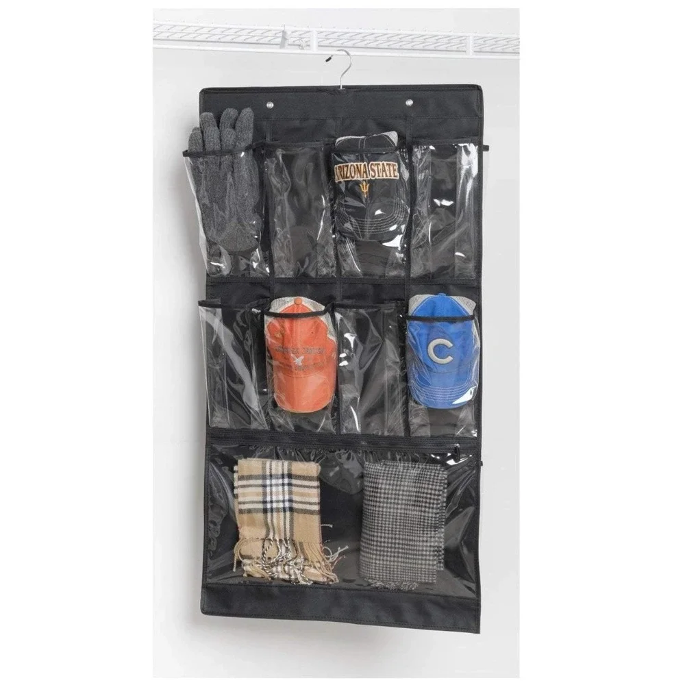 Door Hanging Organizer Cruise Vacation Space Saver w/ Large Pocket Black‎ Only