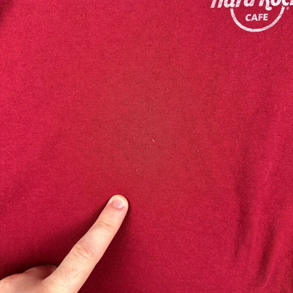Hard Rock Cafe has stains