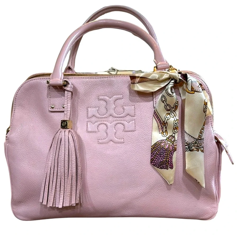 Tory Burch pebbled leather 3 compartment Shoulder bag