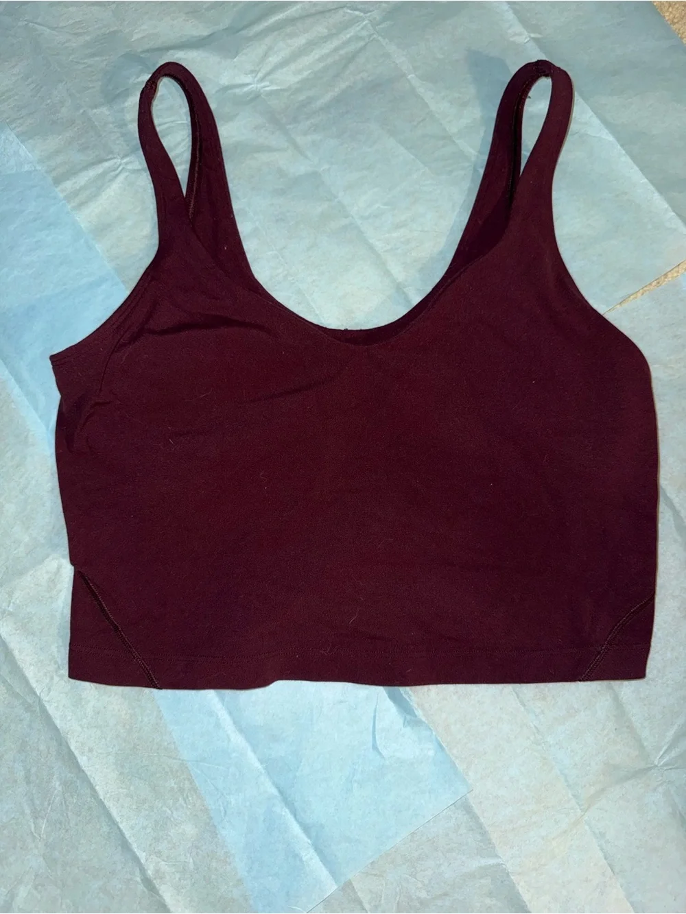 lululemon athletica Scoop Neck Crop Tank — Burgundy