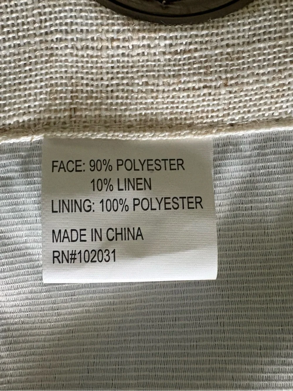 N/A polyester linen