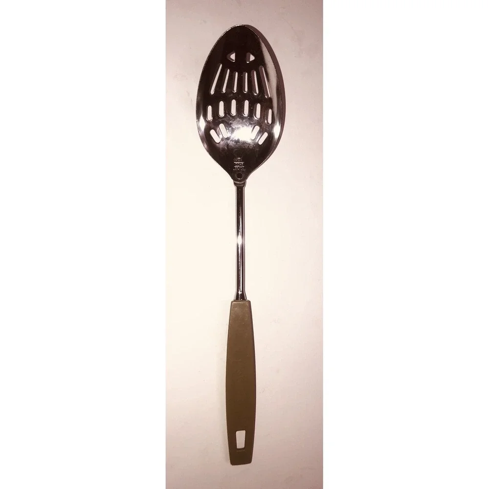 Vintage EKCO Slotted Serving‎ Spoon 12