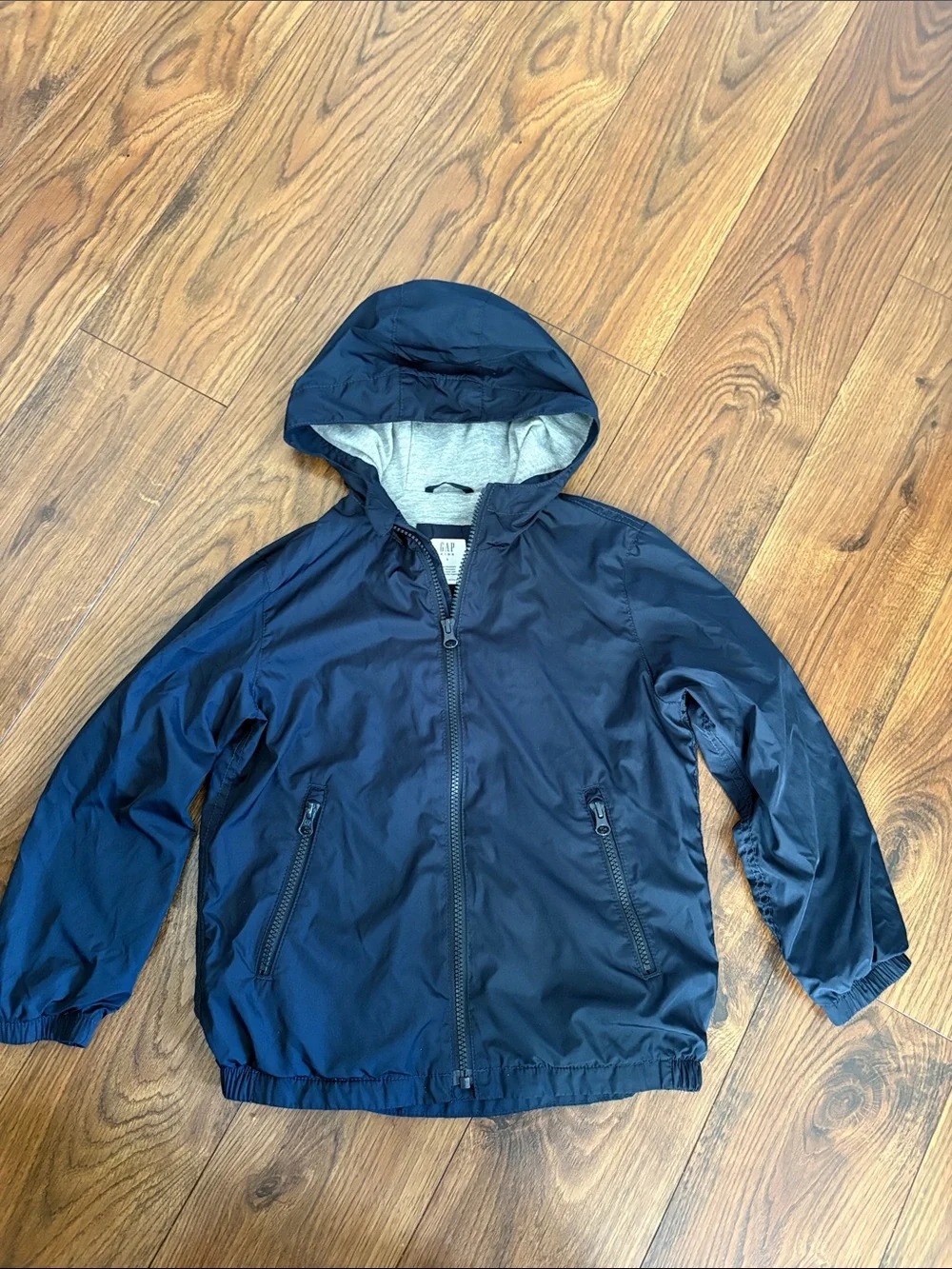 Boys GAP Navy Hooded Windbreaker Jacket