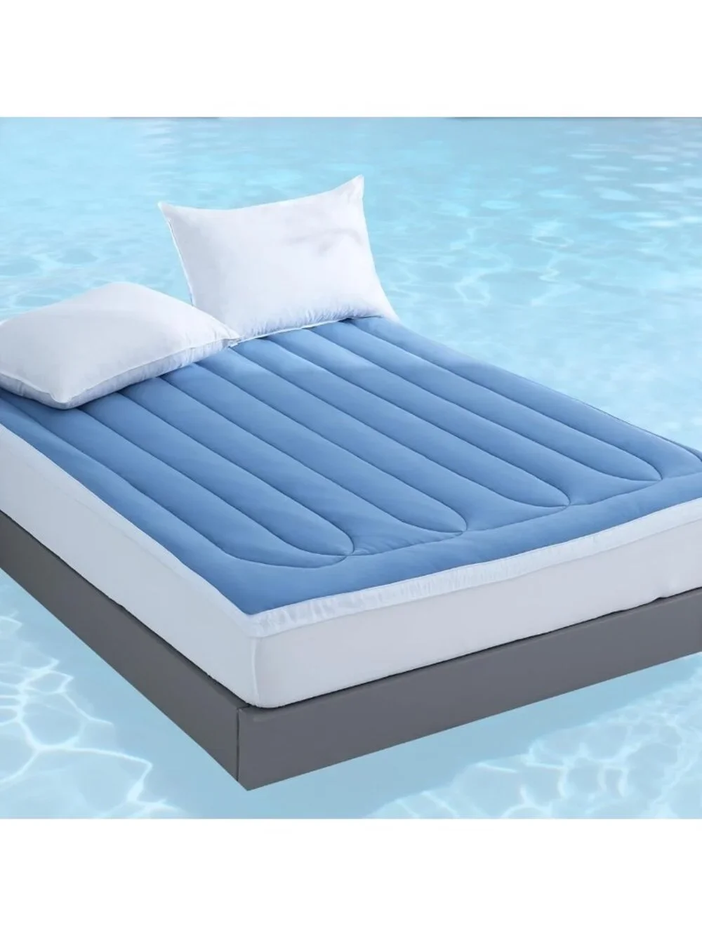 Cooling Queen Size Mattress Topper - Soft Quilted Bed Pad for Hot Sleepers