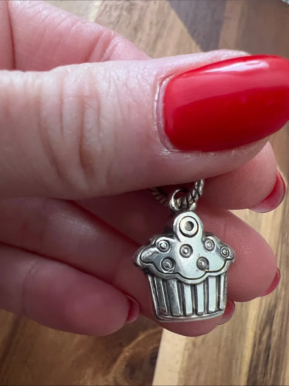 Brighton Pink and Blue Cupcake Charm Pendant