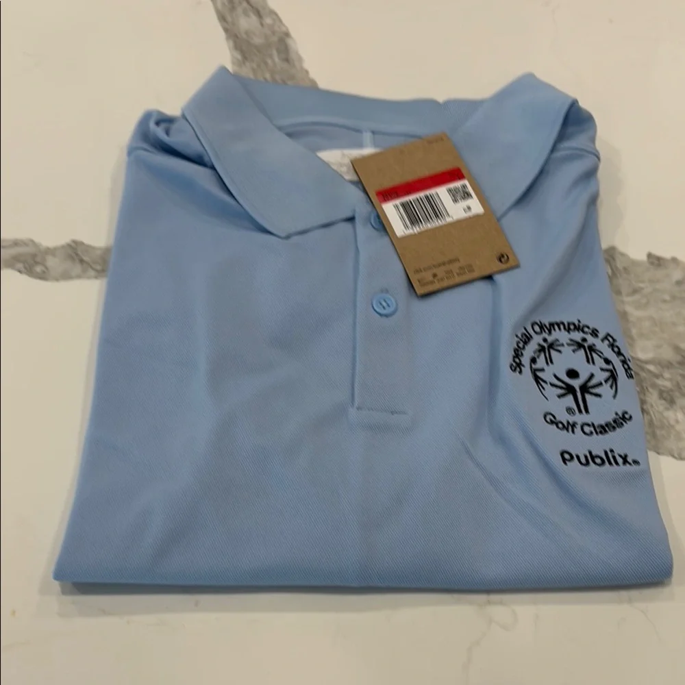 NWT Nike Blue Polo Shirt with three logos Classic Design men’s‎ size large