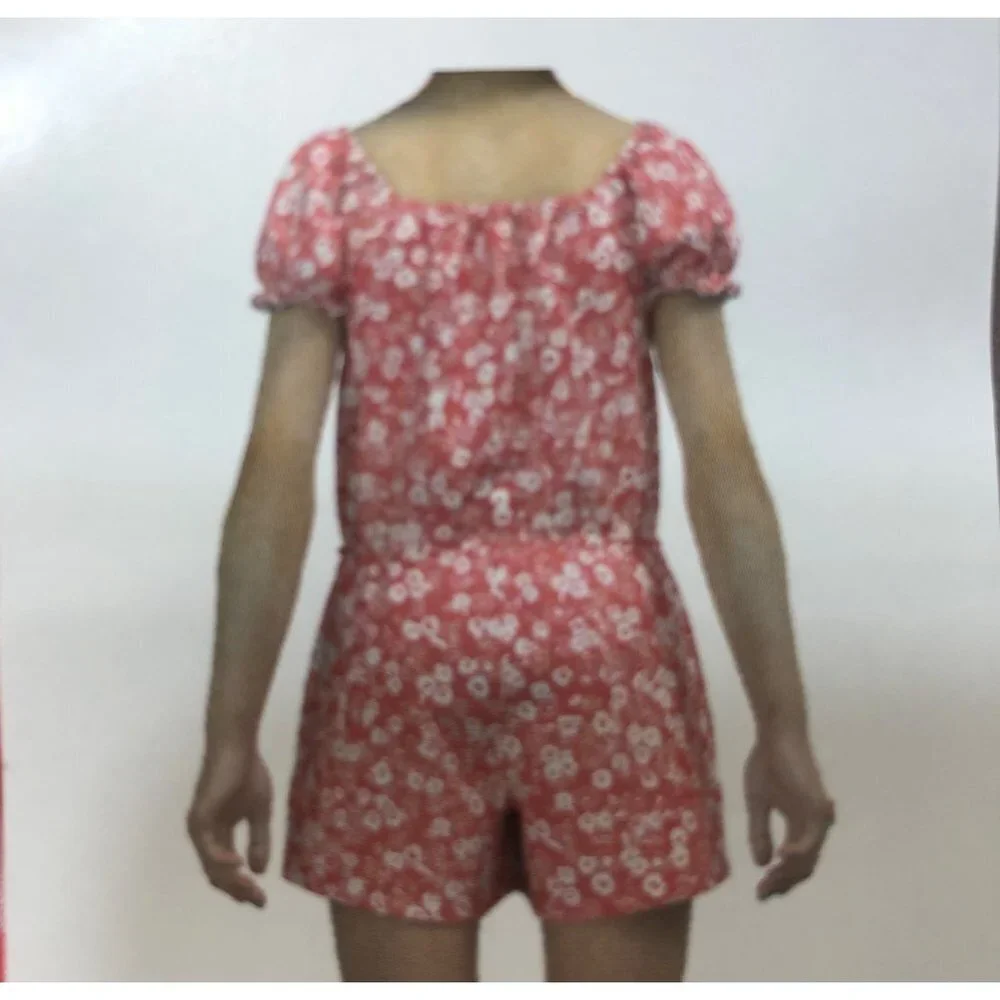 GAP Girl's‎ Soft Chambray Short Puff Sleeve One Piece Romper NWT