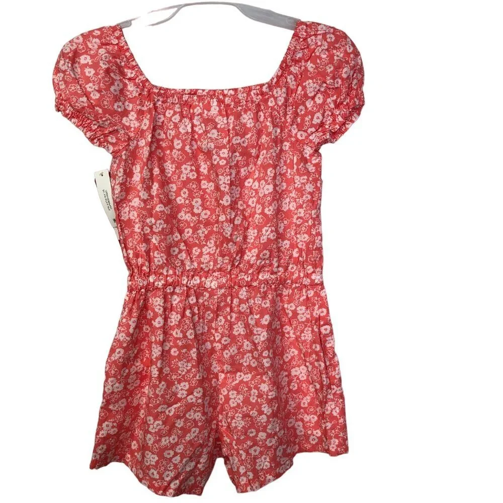 GAP Girl's‎ Soft Chambray Short Puff Sleeve One Piece Romper NWT