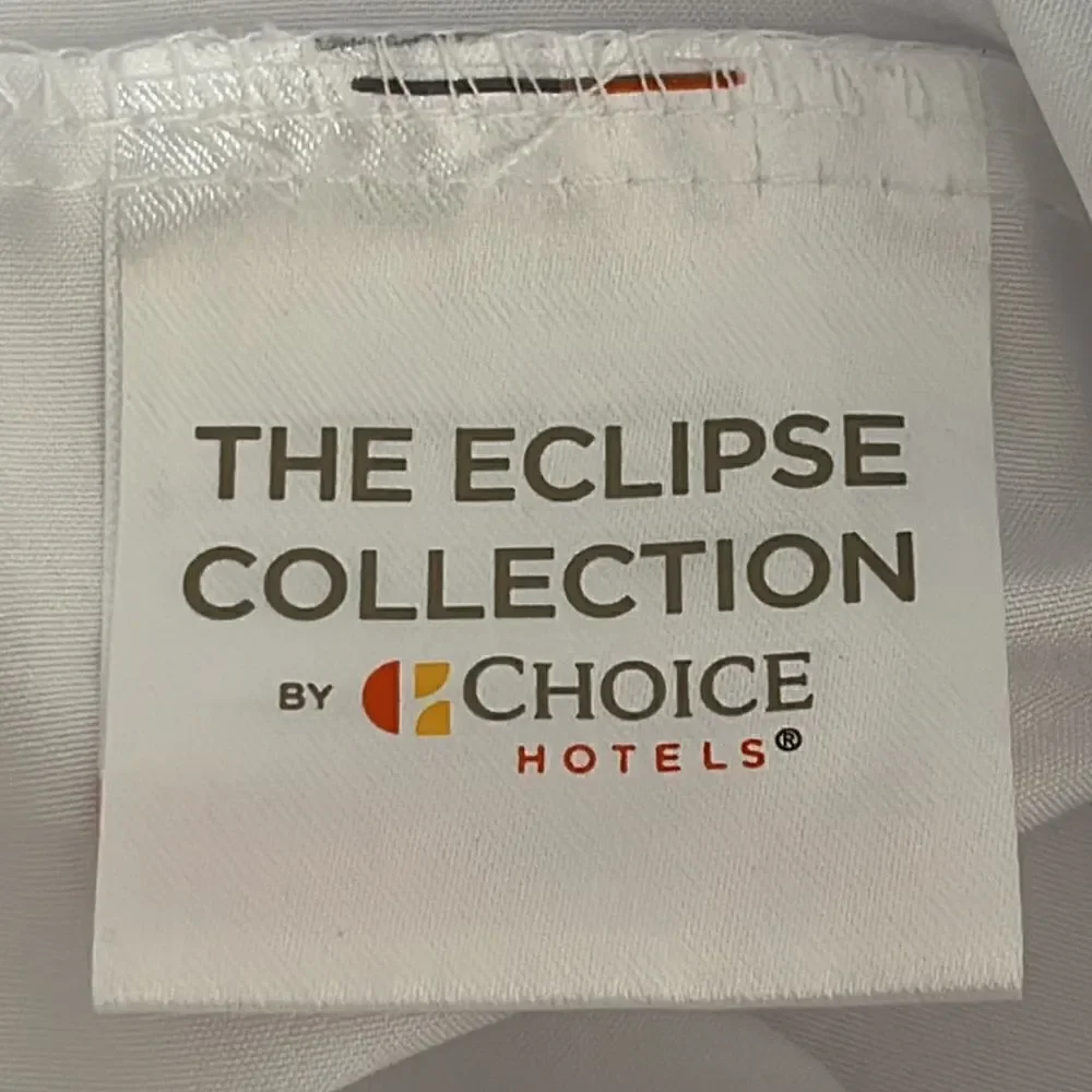 The Eclipse Collect Bright White Pillowcases with Custom Embroidery- Standard