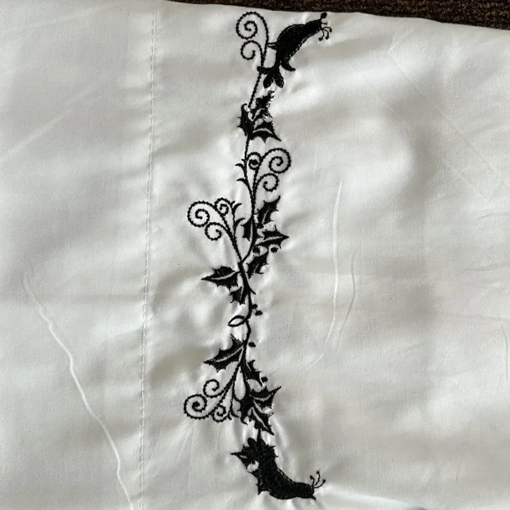 The Eclipse Collect Bright White Pillowcases with Custom Embroidery- Standard