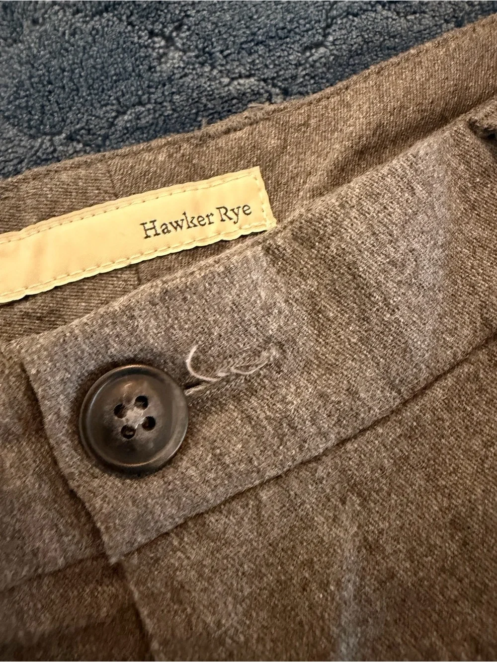 Hawker Rye Straight Fit Pants 38x32 Heather Grey Stretch Chino