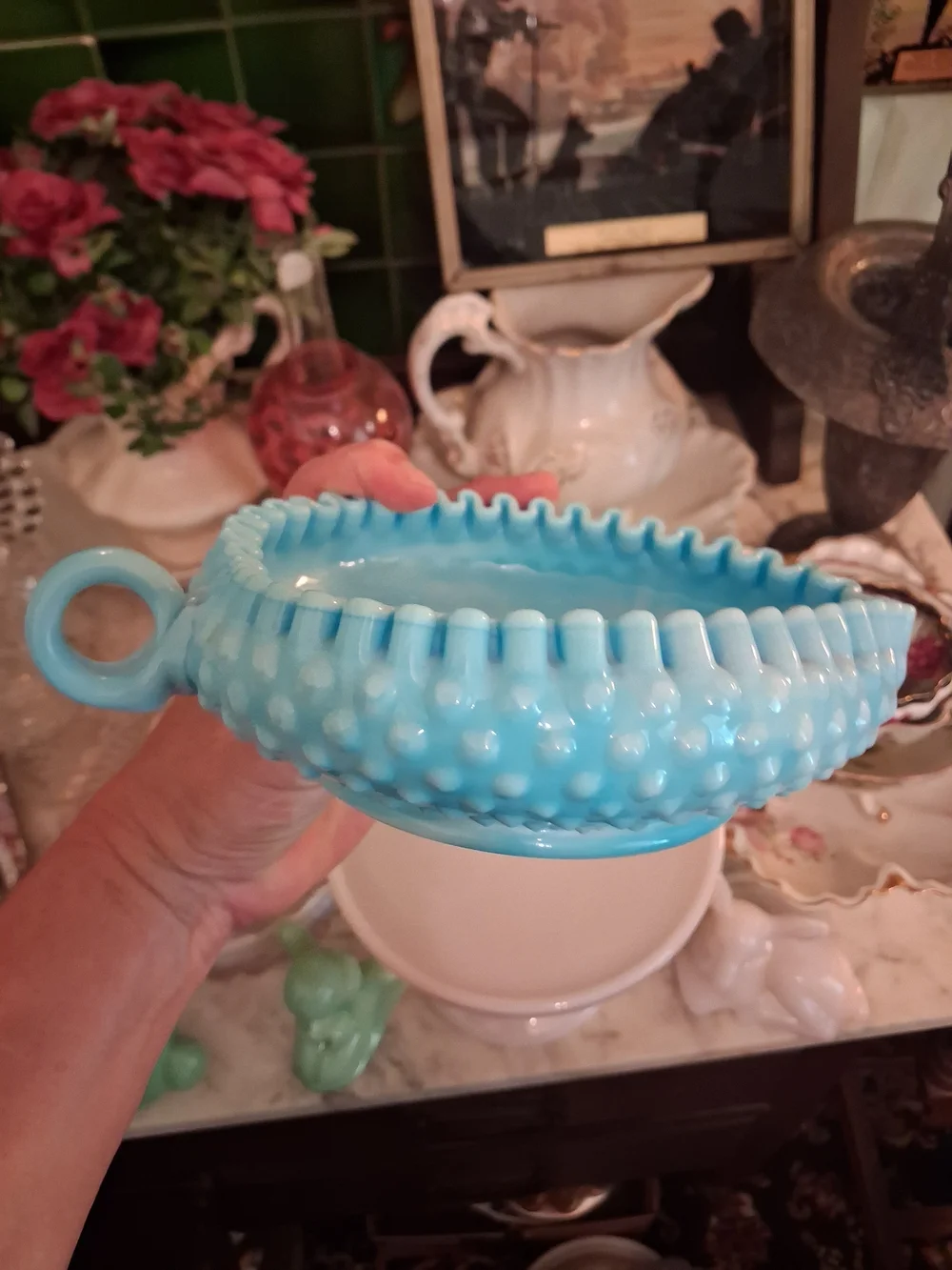 Fenton hobnail glass