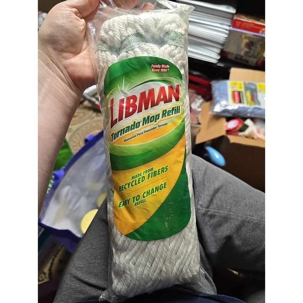 NEW! Libman Tornado Mop Easy to Change Refill Made from Recycled Fibers #02031