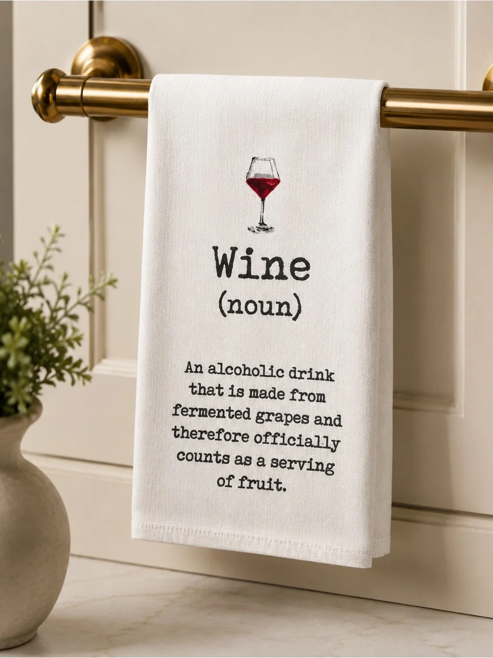 NWT MUD PIE Wine Definition Kitchen Towel #0425261
