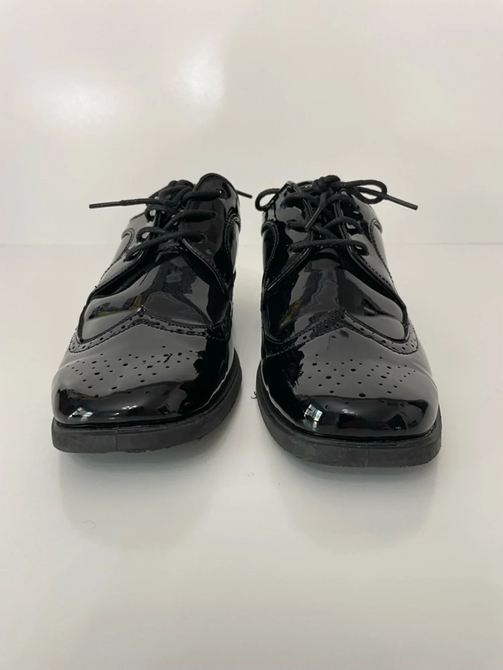 Josmo Boys Black Mirror Shine Dress Shoes, size 4