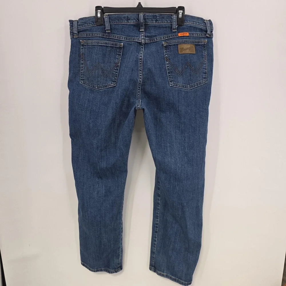 Wrangler Advanced Comfort Jeans Men 40x30 Blue Medium Wash Straight‎ Stretch
