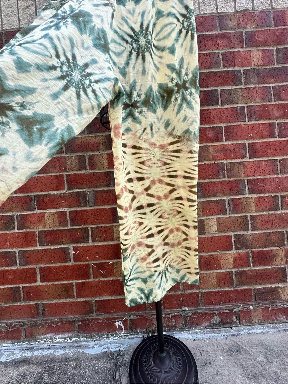 Zara Palazzo-Style Pants Sheer Wide Leg Swimwear Cover-up Trouser Beachy Tie-Dye