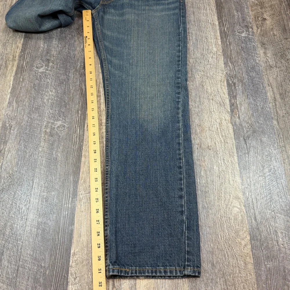 Levis 559 Mens Relaxed Straight Leg Blue Rust Denim Jeans 34x32 Medium Wash