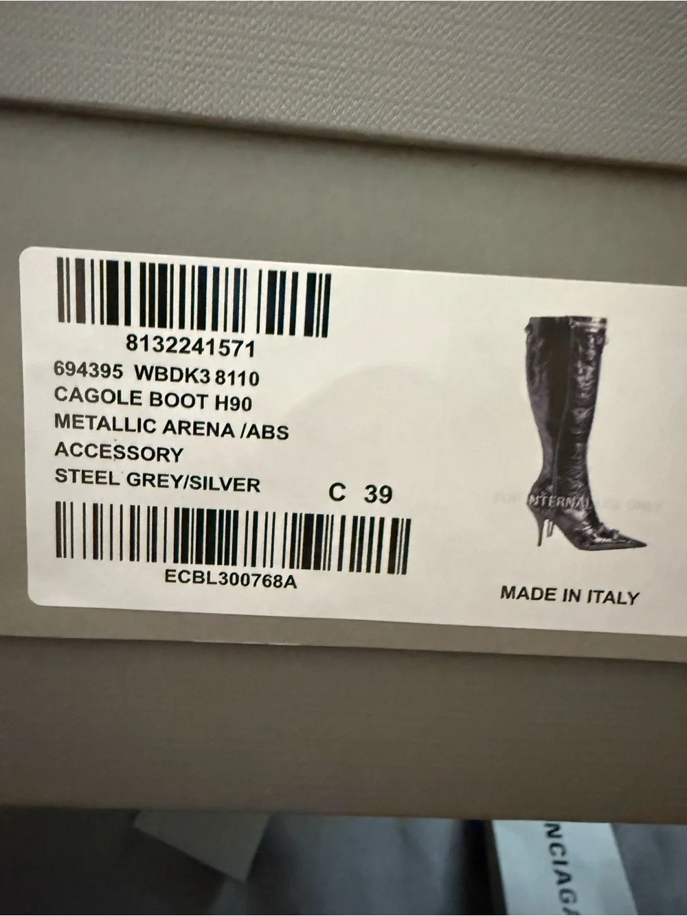 Balenciaga color steel