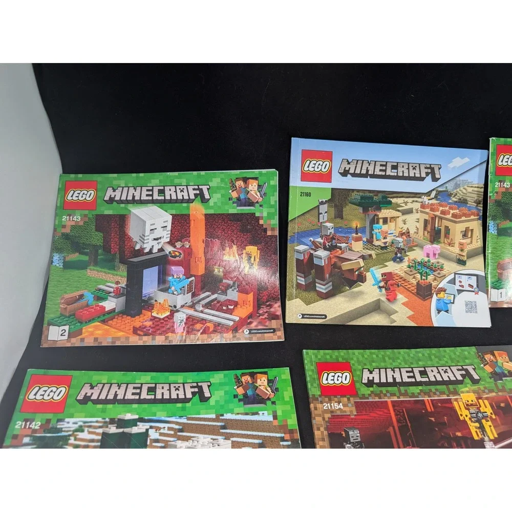 LEGO‎ Minecraft Instruction Manual Lot 21143 21160 21142 21154 21168 21145 21139