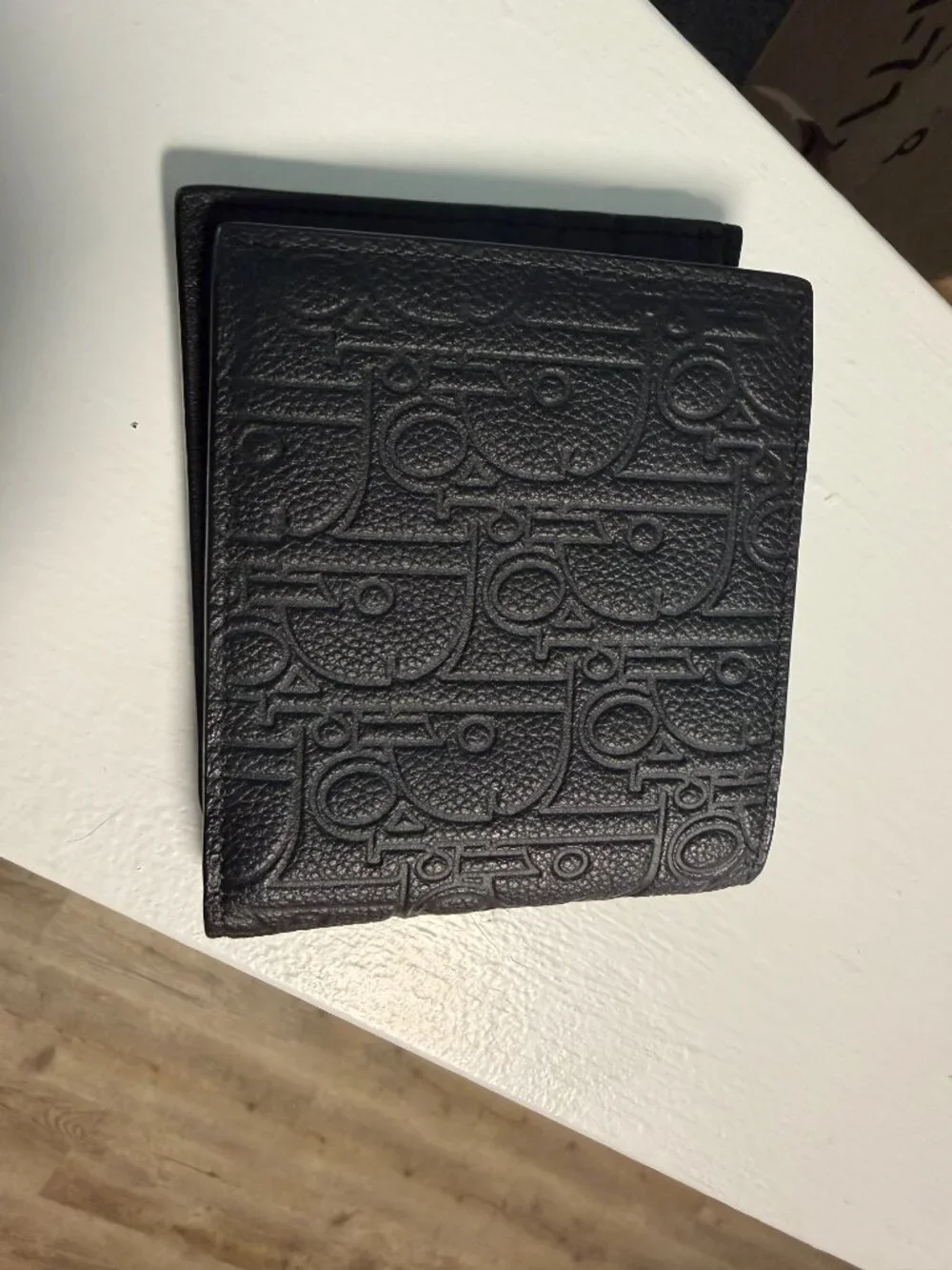 Dior black leather