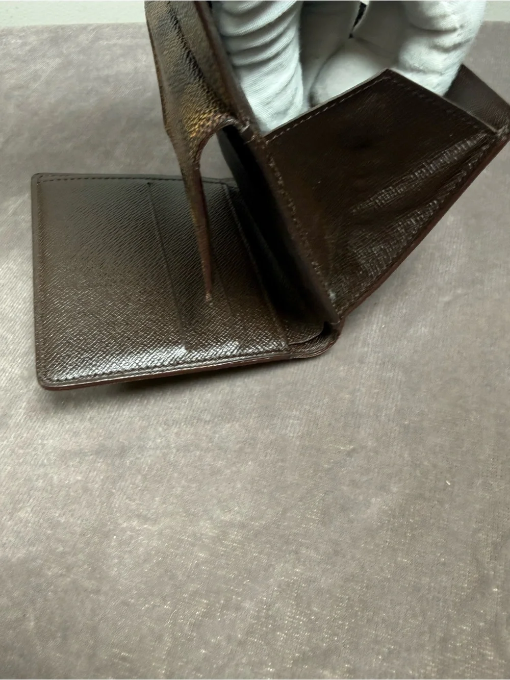 Louis Vuitton Victorine compact, envelope Wallet classic brown Damier Ebene
