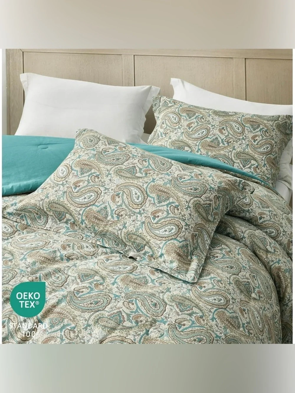 Reversible Paisley Queen 3 piece Comforter Set 100% cotton
